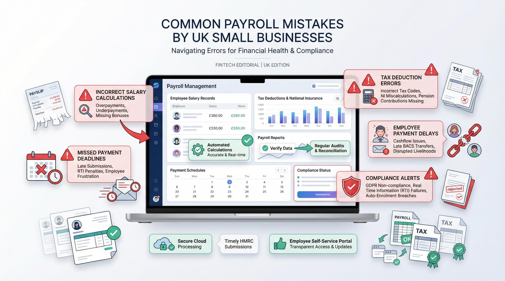5 Common Payroll Mistakes UK Small Businesses Make and How to Fix Them Permanently