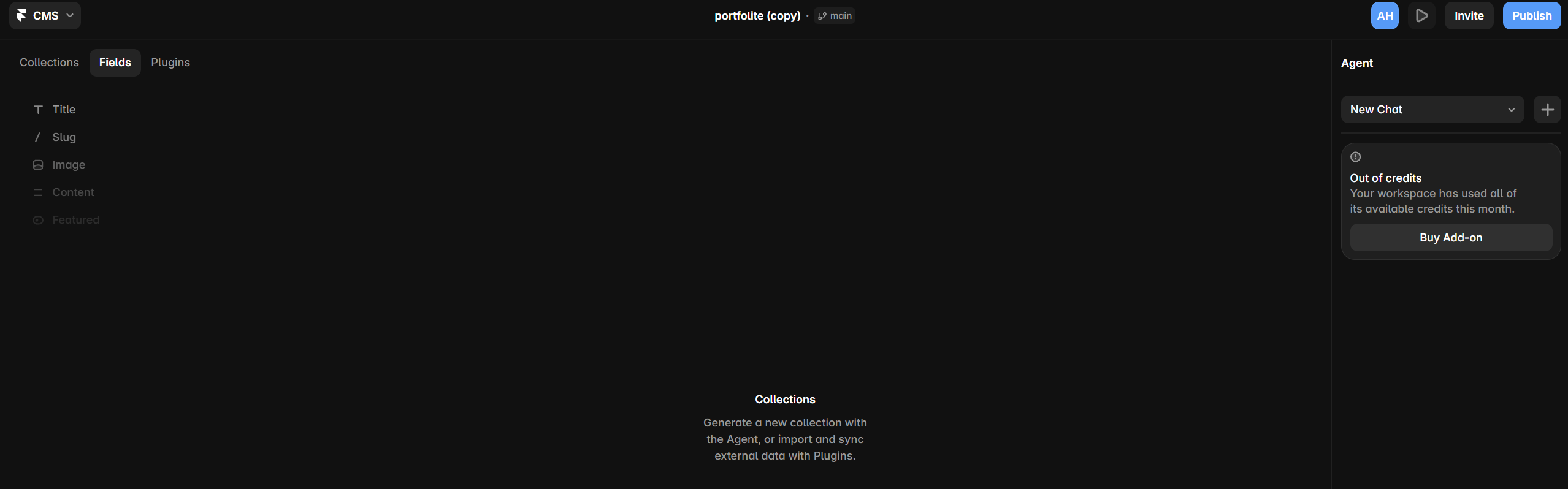 Managing projects as a structured Framer CMS collection.